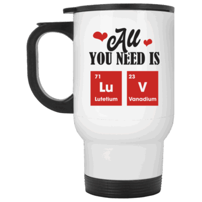 14 oz. White Travel Mug