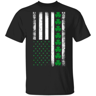 Irish American Flag T-Shirt - Irish Flag Shamrock Pride Happy St Patrick's Day Shirt