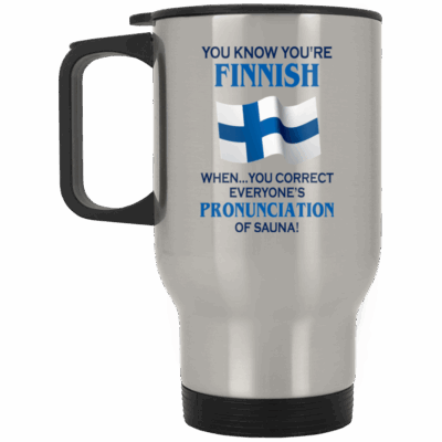 14 oz. Silver Travel Mug
