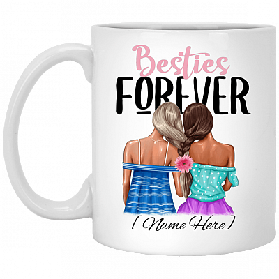 Bestie Forever - Bestfriend Personalized Ceramic Coffee Mug - Beer Stein - Water Bottle - Color Changing Mug