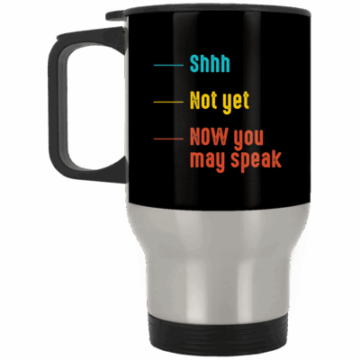 14 oz. Silver Travel Mug