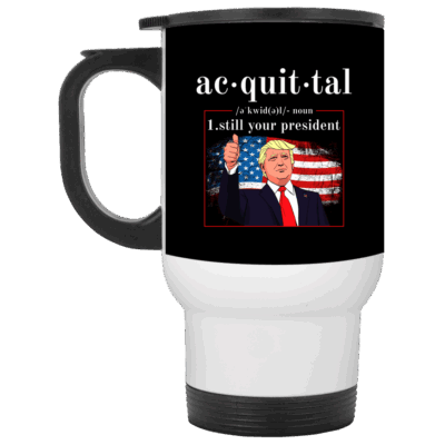 14 oz. White Travel Mug