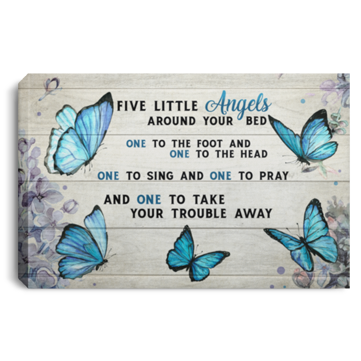 Butterfly Canvas Five Little Angels Around Your Bed Butterfly Wall Art CubeBik