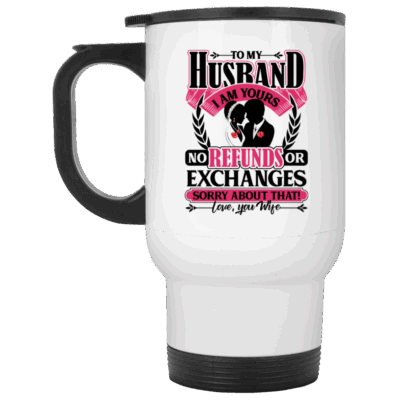 14 oz. White Travel Mug