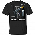Anatomy of a Pew Pewer Gun Bullet Armed Funny T-Shirt