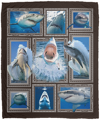 Shark Lover 3D Fleece Blanket - Premium Sherpa Blanket - Woven Blanket