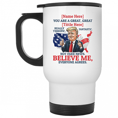 14 oz. White Travel Mug