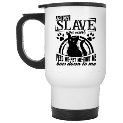 14 oz. White Travel Mug