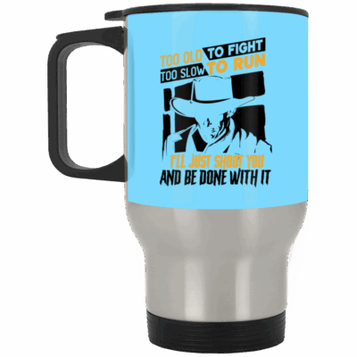 14 oz. Silver Travel Mug