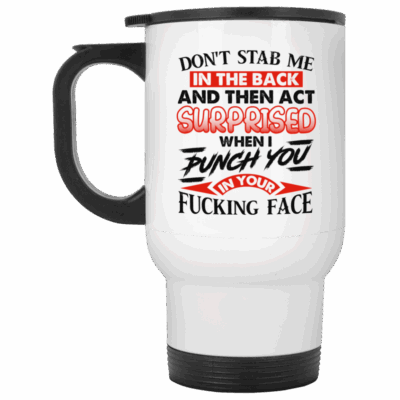 14 oz. White Travel Mug