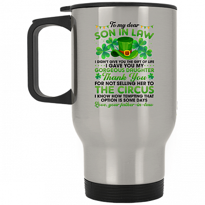 14 oz. Silver Travel Mug