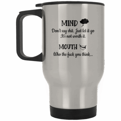 14 oz. Silver Travel Mug