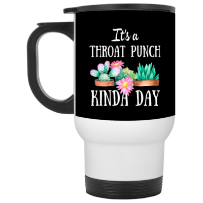 14 oz. White Travel Mug