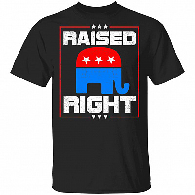 Raised Right Conservative Values Elephant T-Shirt