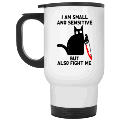 14 oz. White Travel Mug