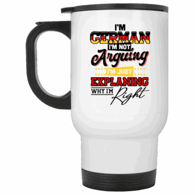 14 oz. White Travel Mug