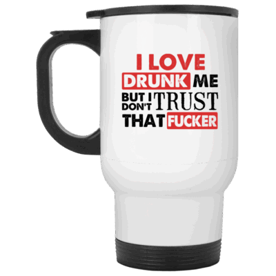 14 oz. White Travel Mug