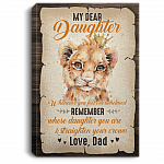 CubeBik Dad To Daughter Whenever You Feel Overwhelmed Remember Whose Daughter You Are Framed Canvas - Unframed Poster