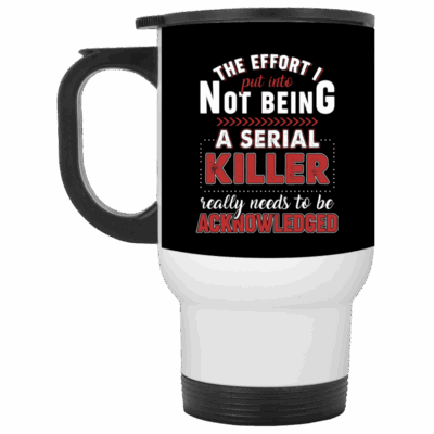 14 oz. White Travel Mug
