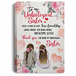 CubeBik To My Unbiological Sister There's A Point In Every True Friendship Framed Canvas Prints - Unframed Poster CubeBik To My Unbiological Sister There's A Point In Every True Friendship Framed Canvas Prints - Unframed Poster