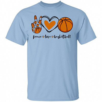 CubeBik Peace Love Basketball T-Shirt