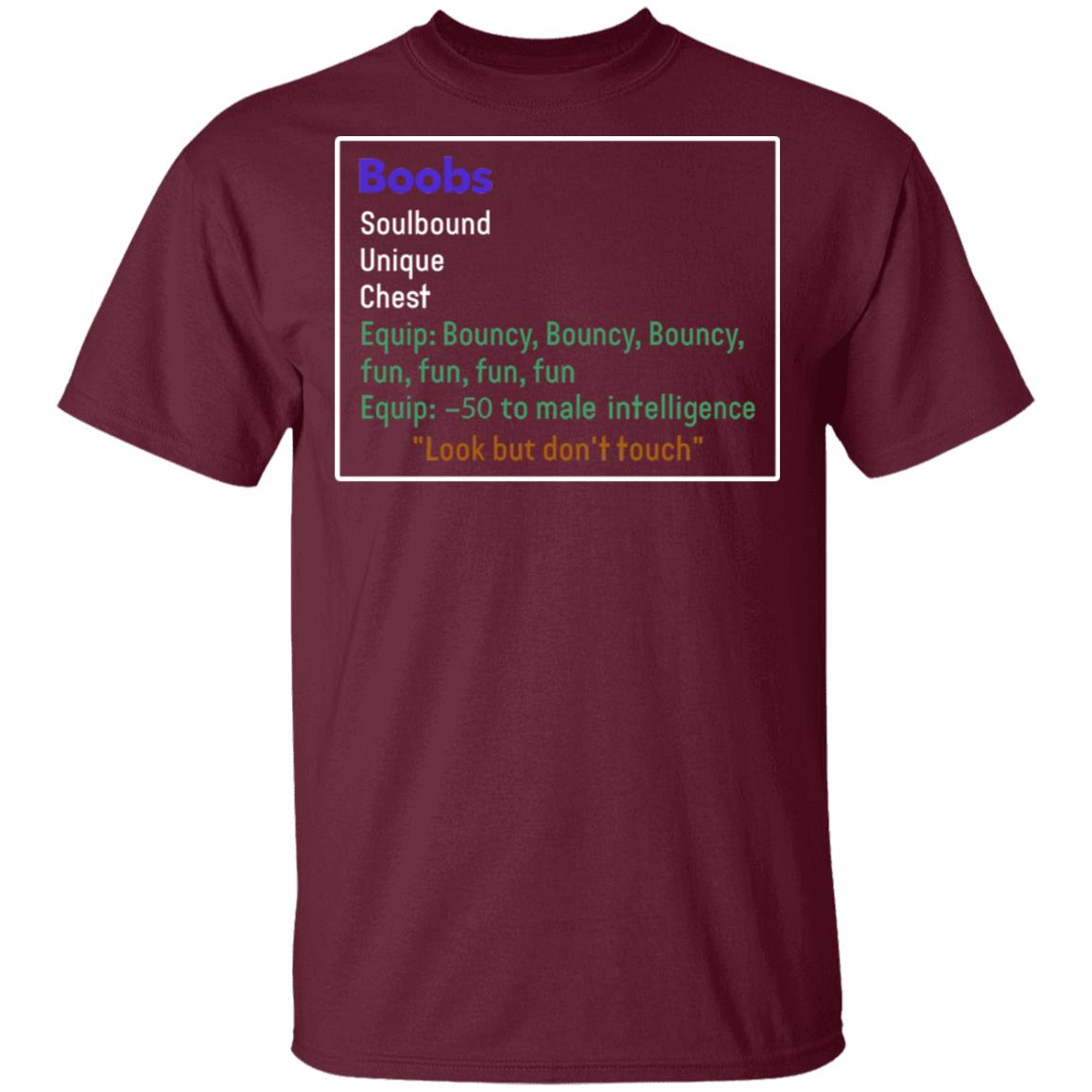 CubeBik Boobs Soulbound Unique Chest Don't Look But Don't Touch T-Shirt