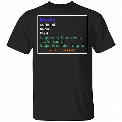 CubeBik Boobs Soulbound Unique Chest Don't Look But Don't Touch T-Shirt