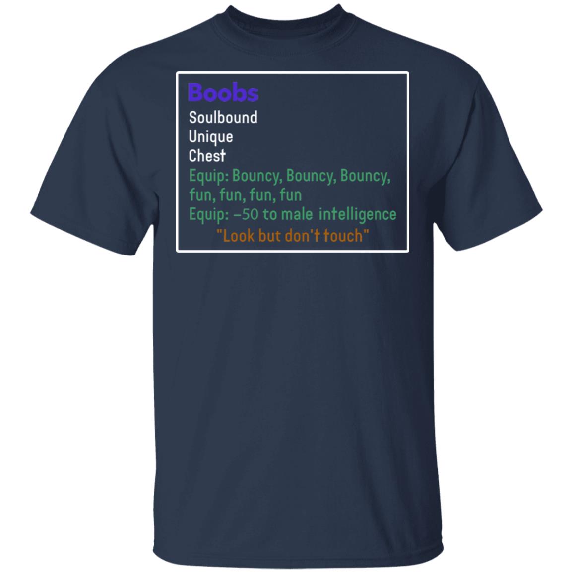 CubeBik Boobs Soulbound Unique Chest Don't Look But Don't Touch T-Shirt