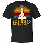 I'm Mostly Peace Love and Light and A Little Go Fuck Yourself T-Shirt - Funny Llama Shirt