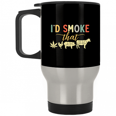 14 oz. Silver Travel Mug