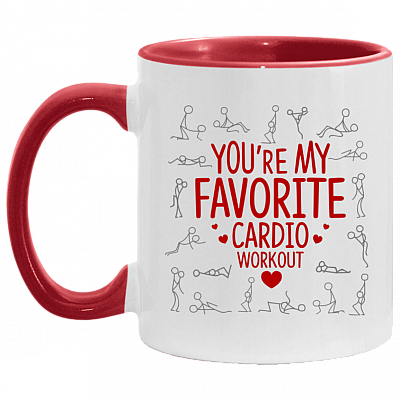 You're My Favorite Cardio Workout Valentine Funny Coffee Accent Mug