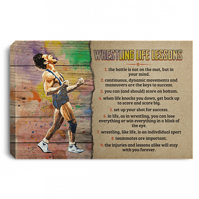 Wrestling Life Lesson Framed Canvas - Unframed Poster