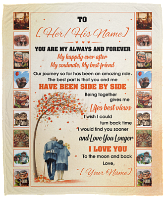 Personalized You Are My Always Forever My Happily Ever After Fleece Blanket - Premium Sherpa Blanket - Woven Blanket