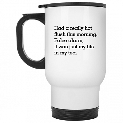 14 oz. White Travel Mug