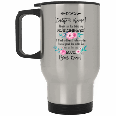 14 oz. Silver Travel Mug