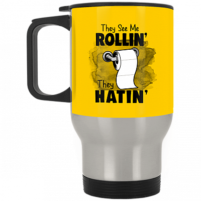 14 oz. Silver Travel Mug