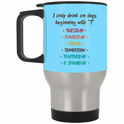 14 oz. Silver Travel Mug