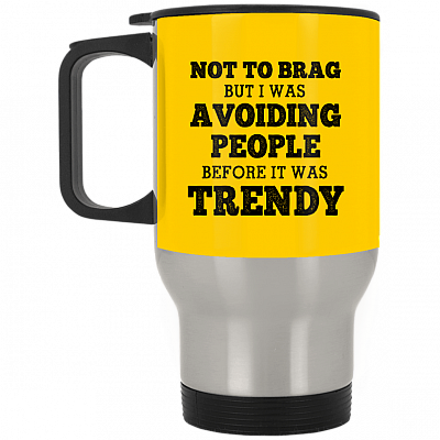 14 oz. Silver Travel Mug