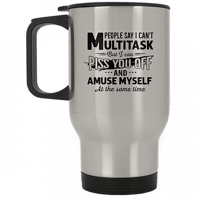 14 oz. Silver Travel Mug