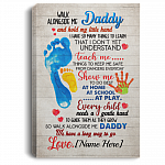 CubeBik Personalized Walk Alongside Me Daddy and Hold My Little Hand Framed Canvas Prints - Unframed Poster CubeBik Personalized Walk Alongside Me Daddy and Hold My Little Hand Framed Canvas Prints - Unframed Poster