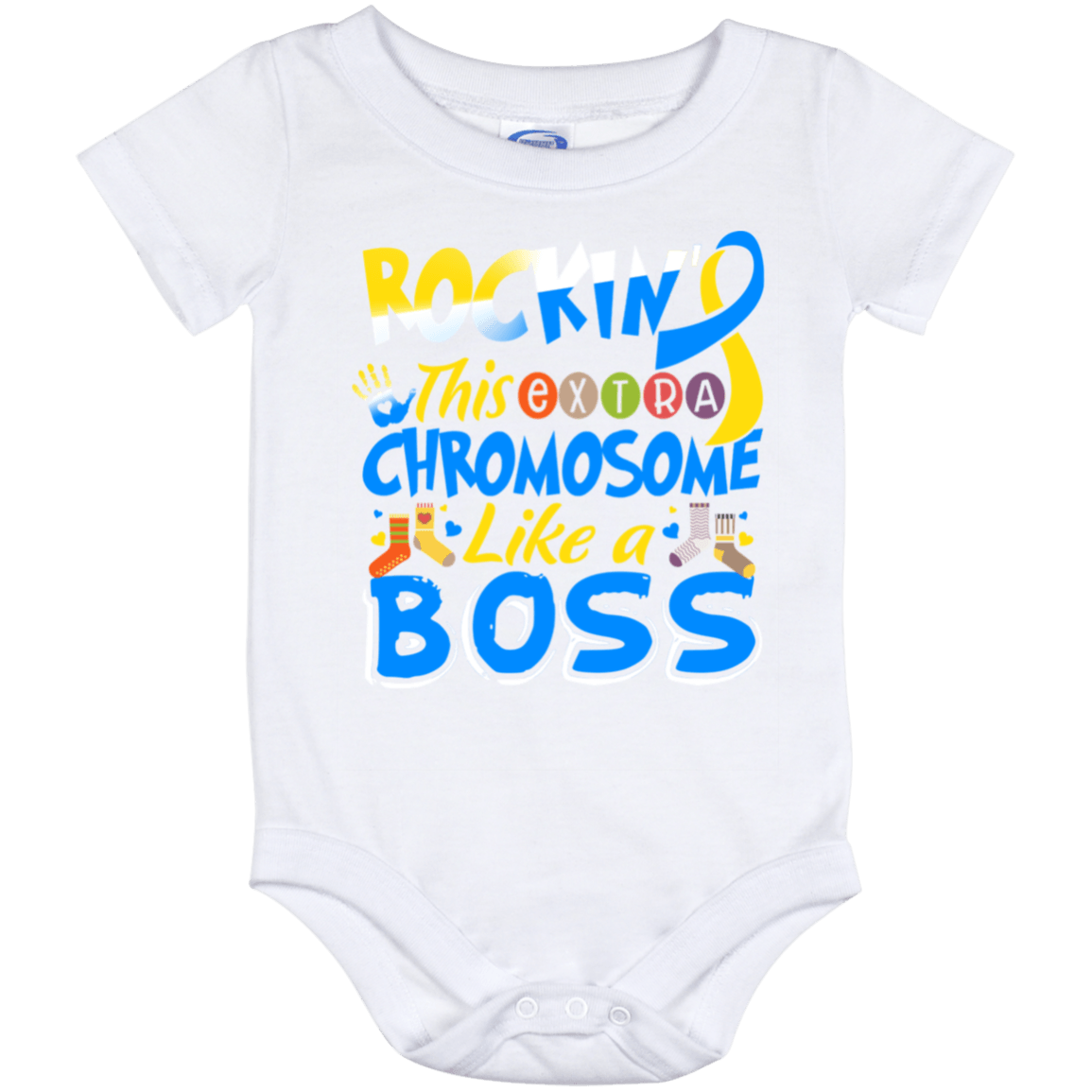 CubeBik Rockin' This Extra Chromosome Like A Boss World Down Syndrome Awareness Day Trisomy 21 Baby Onesie CubeBik Rockin' This Extra Chromosome Like A Boss World Down Syndrome Awareness Day Trisomy 21 Baby Onesie
