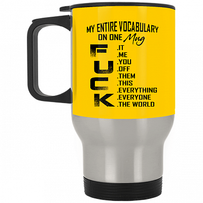 14 oz. Silver Travel Mug