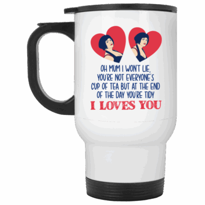 14 oz. White Travel Mug