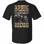 CubeBik I-Was-Born In April I Might Be The-Black-Sheep Of The Family I'm The One You Call Print On Back T-Shirt