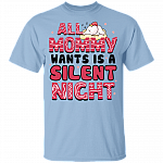 All Mommy Wants Is A Silent Night Youth Shirt - Toddler Boy And Girl Shirts, Light Blue, Youth T-Shirt