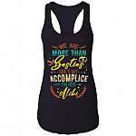 We Are More Than Besties She's My Accomplice Partner I'm Her Alibi Ladies Racerback Best friends Tank Top Tee, Black, Ladies Racerback Tank