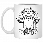 I Have the Patience of a Saint - Saint Cunty Mcfuckoff Ceramic Coffee Mug - Beer Stein - Water Bottle, White, 11 oz. White Mug