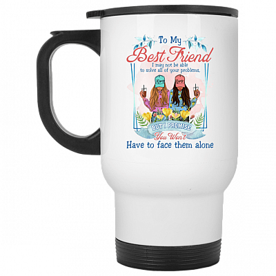 14 oz. White Travel Mug