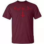 Finit HIC Deo God Ends Here Nun T-Shirt - The Upside Down Cross, Maroon, Unisex T-Shirt Finit HIC Deo God Ends Here Nun T-Shirt - The Upside Down Cross, Maroon, Unisex T-Shirt