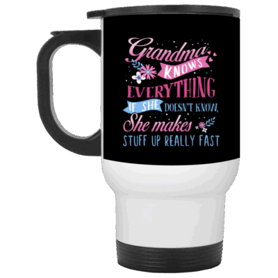 14 oz. White Travel Mug